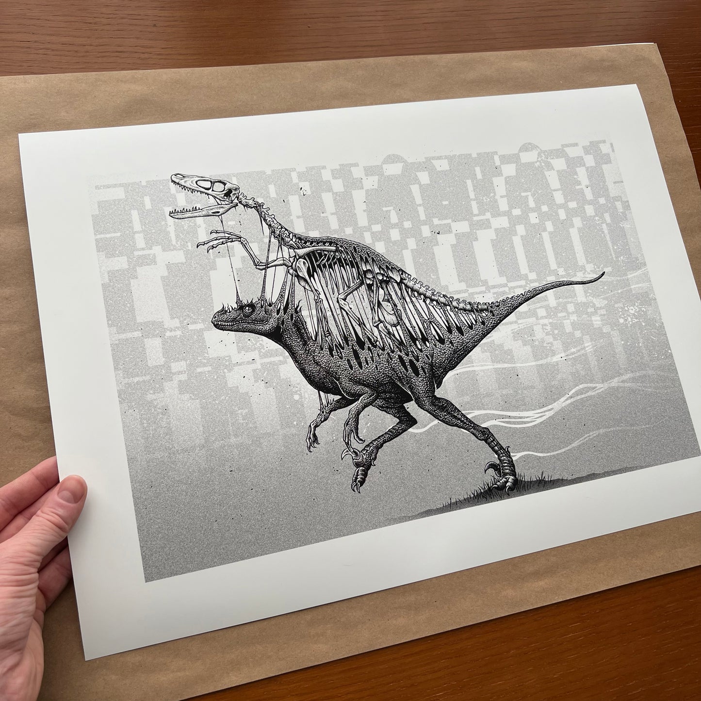 'Raptor Full Body Extraction' - Fine art Giclee Print