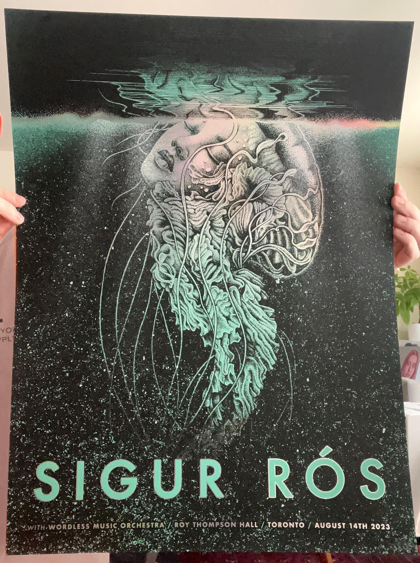 Sigur Ros foil screenprint