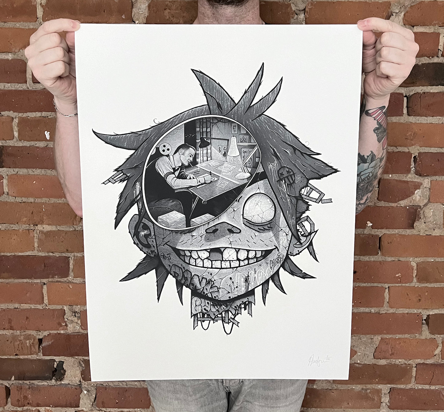 '2D' (Hewll Edition) Archival Giclee Art Print.