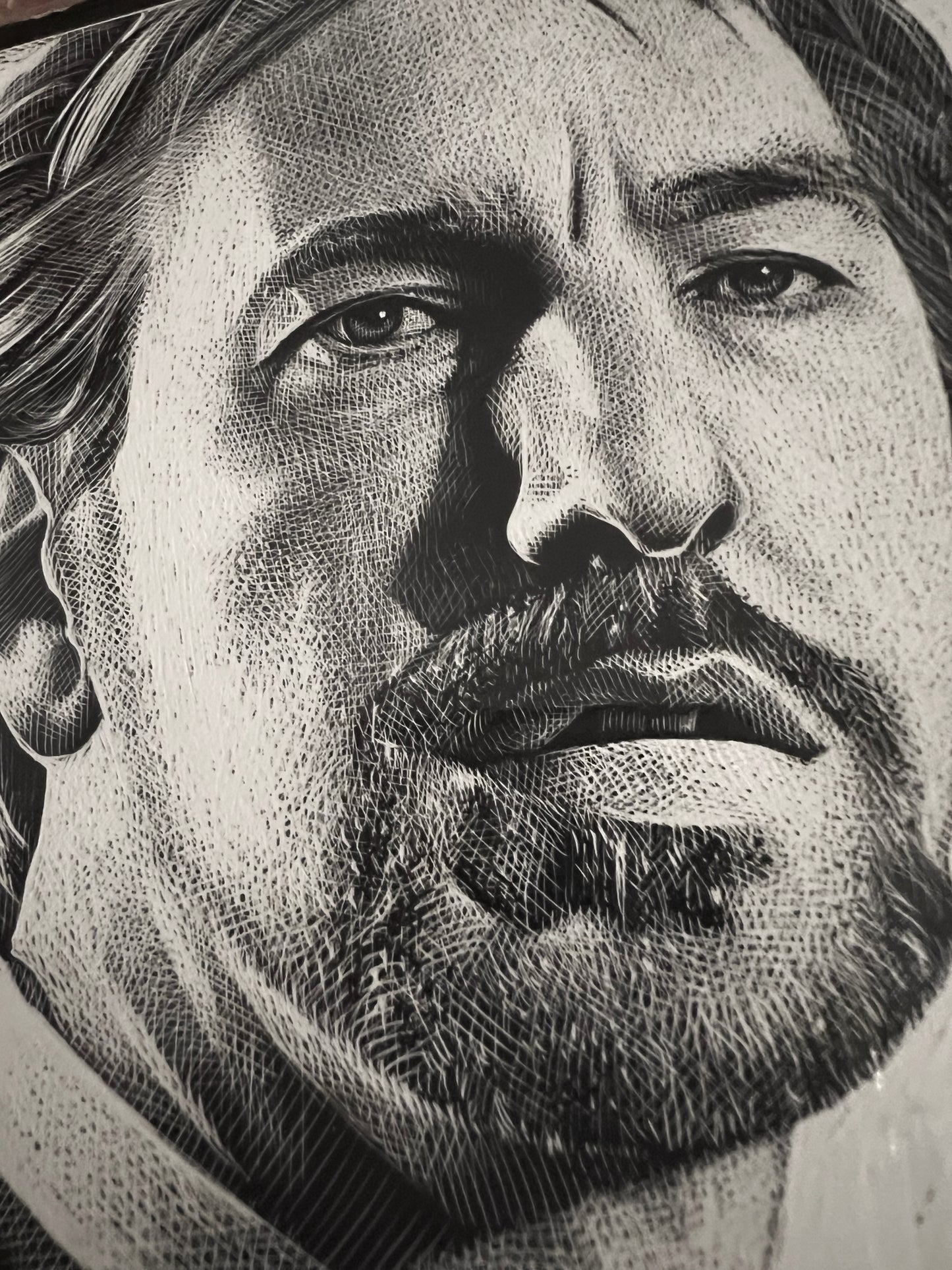 'Gruber' Original scratchboard drawing 4x5"