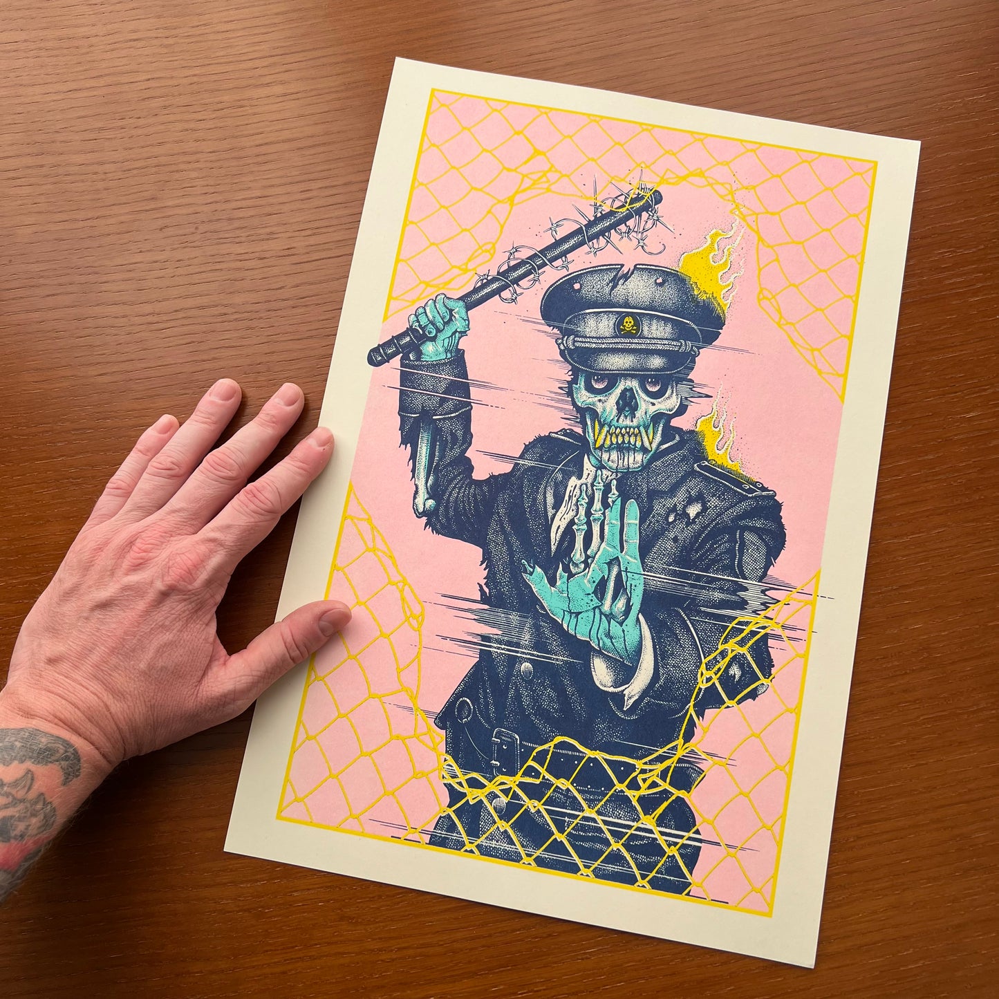 'STOP' 4 colour Risograph Print