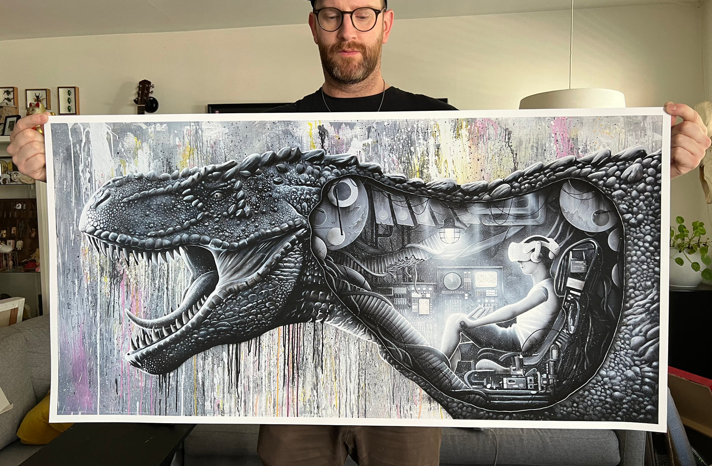 'TVRex' XLarge Archival Giclee Print (21"x41.5")