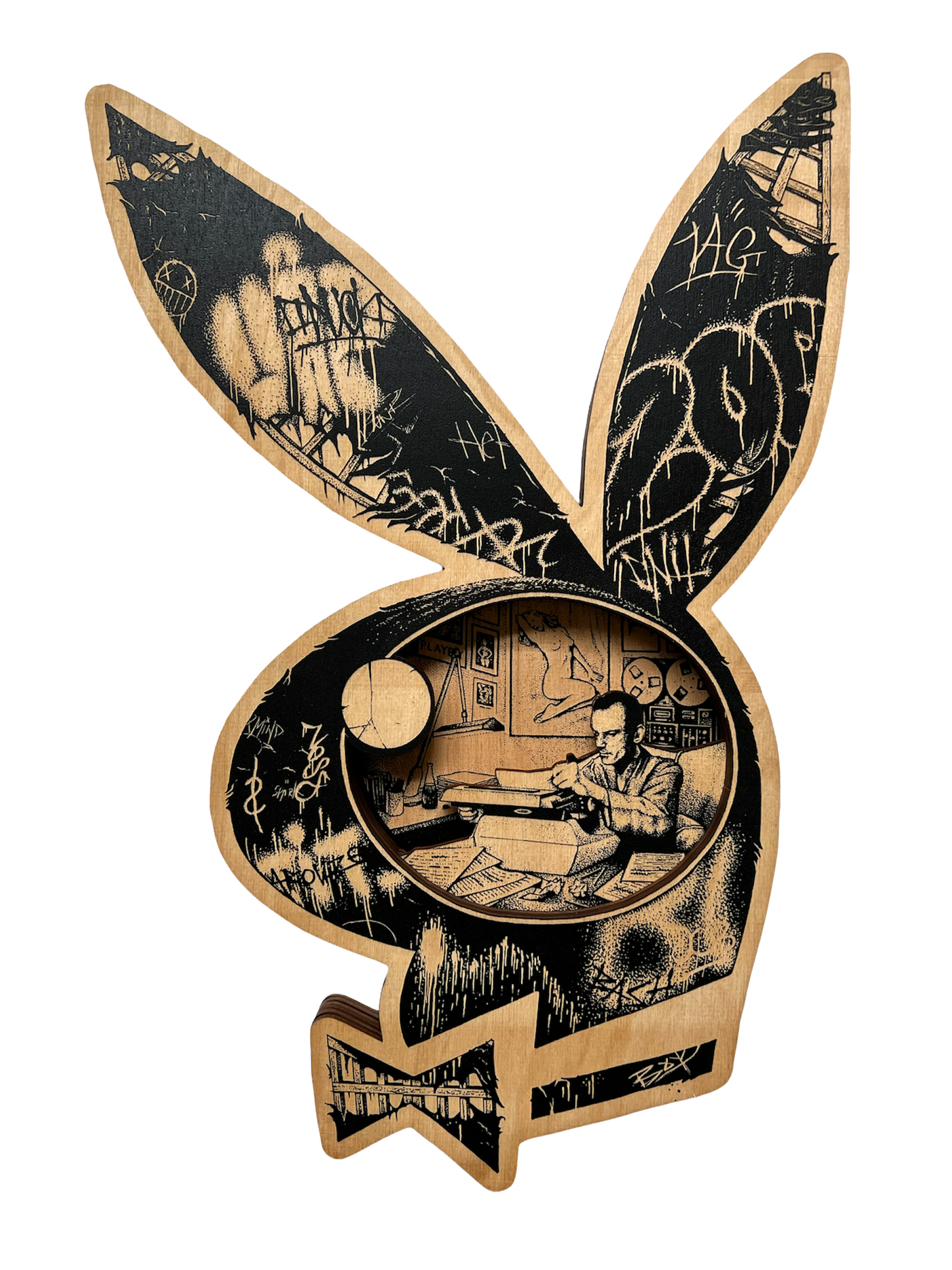 'PLAYBOY' Layered 3D Woodcut