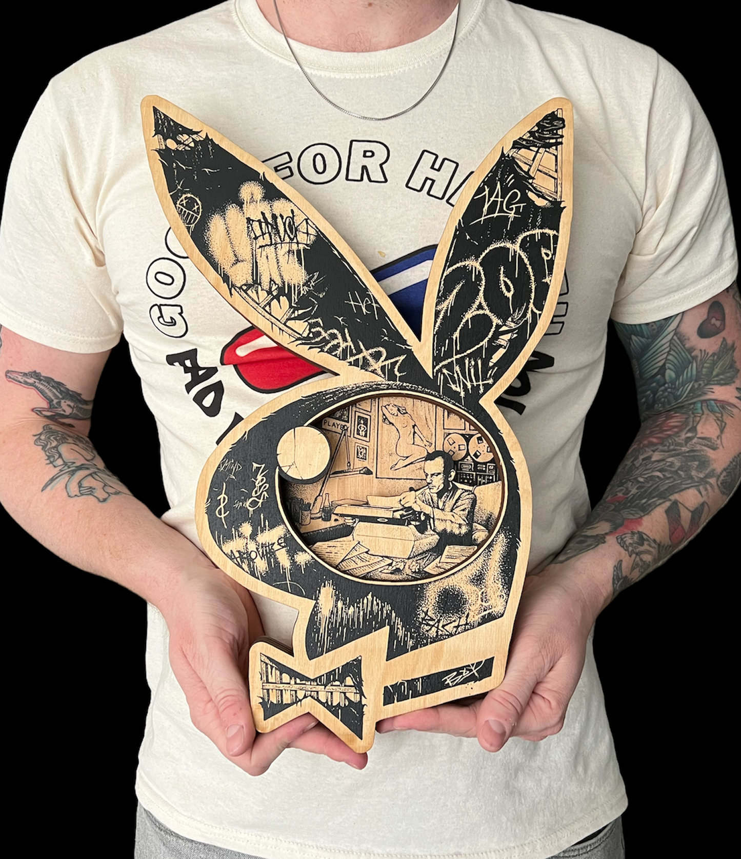 'PLAYBOY' Layered 3D Woodcut