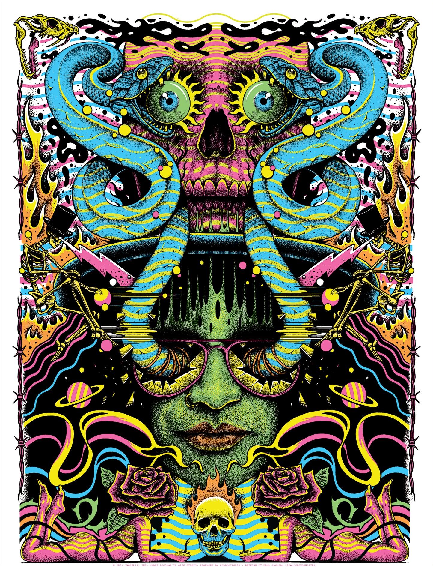 'SLASH' Glow In The Dark Screenprint *official*