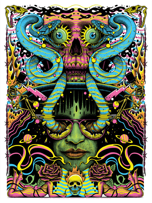 'SLASH' Glow In The Dark Screenprint *official*