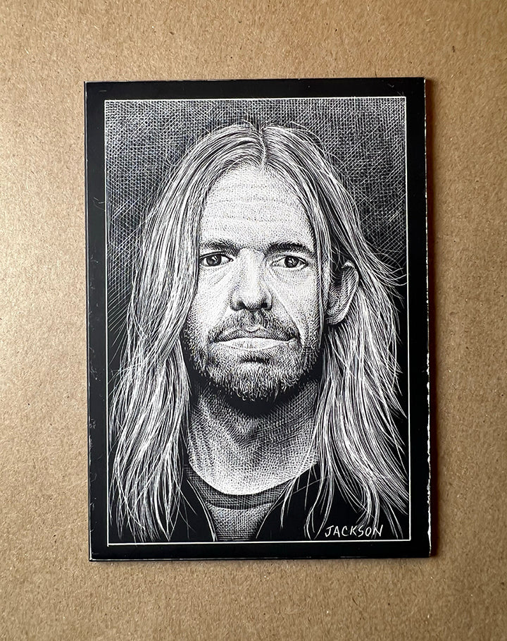 'Hawkins' Scratchboard original drawing 3.5 x 5"