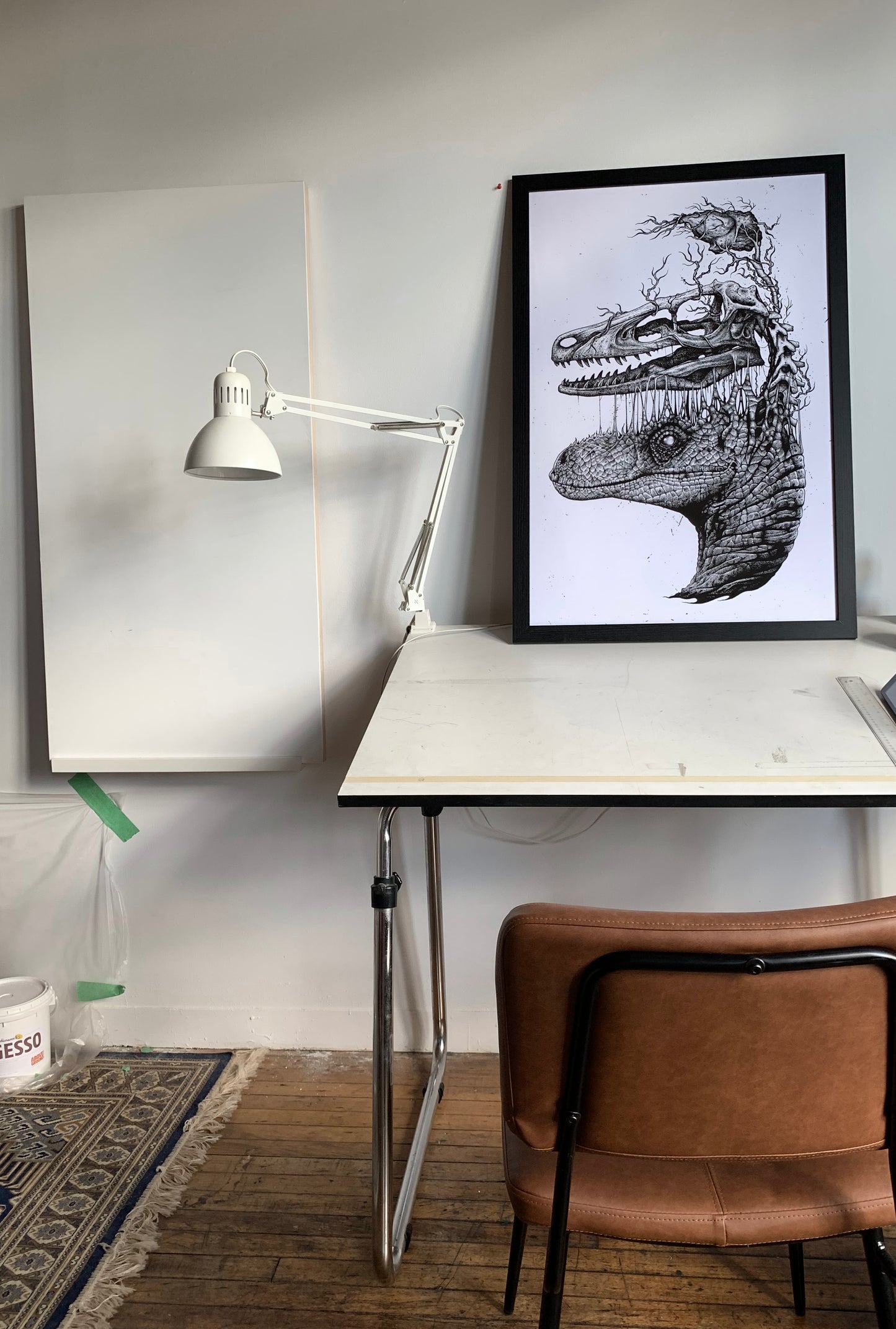 Raptor Skull Extraction - 24x36" print.