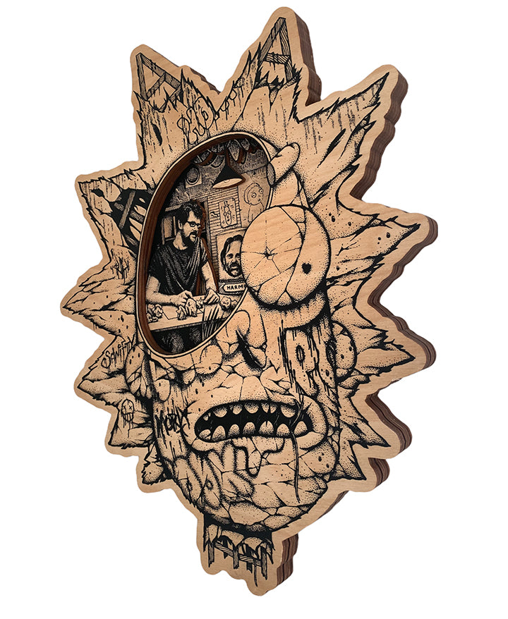 'RICK!' Woodcut/etched Art piece.... Edition of 30...