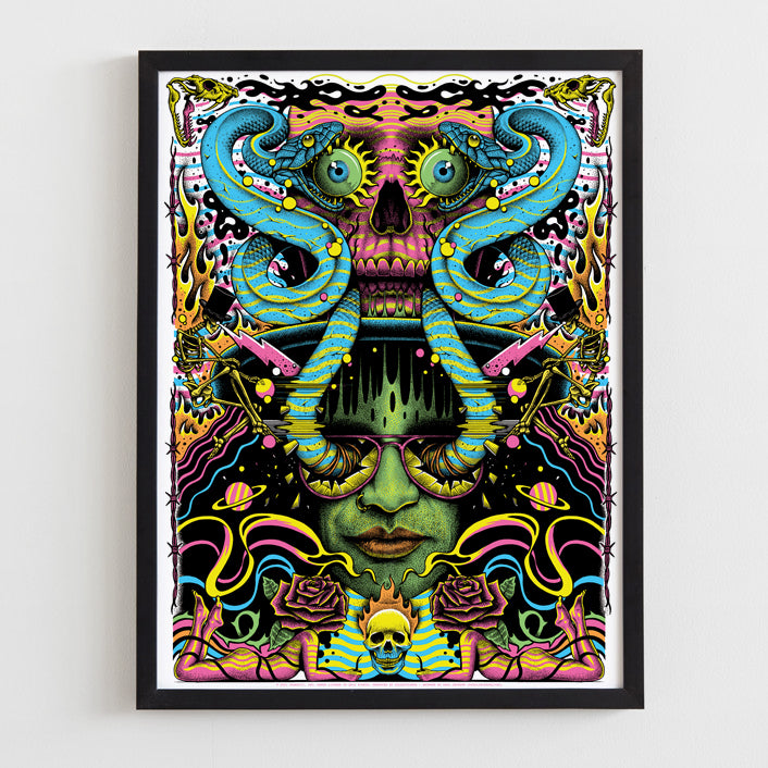 'SLASH' Glow In The Dark Screenprint *official*