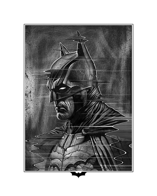 'THE BATMAN' Scratchbord Giclee print