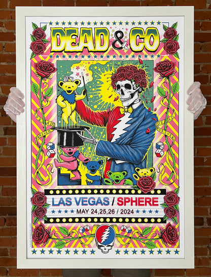 DEAD & CO / LAS VEGAS, SPHERE WEEKEND SCREENPRINTED POSTER / LTD 100