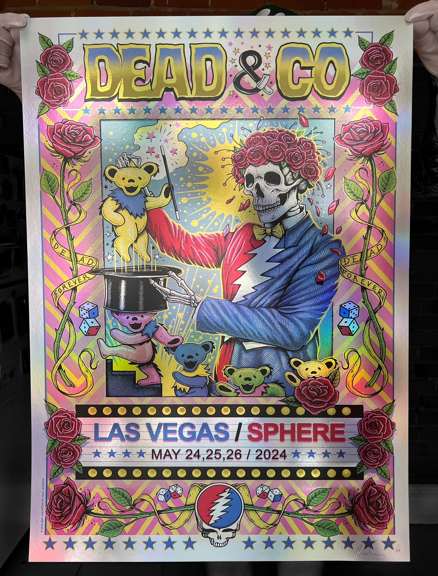 DEAD & CO **RAINBOW FOIL**/ LAS VEGAS, SPHERE WEEKEND /  LTD 50