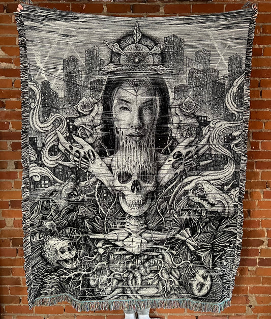'NEON CITY SCUM' / Woven Tapestry.