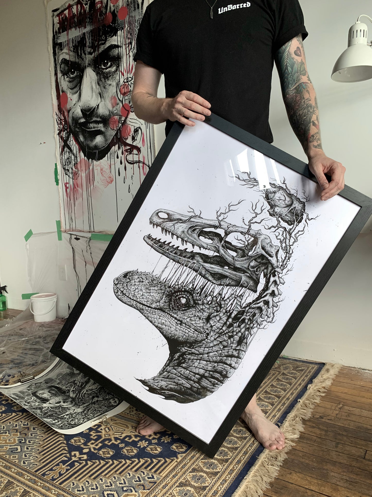 Raptor Skull Extraction - 24x36" print.